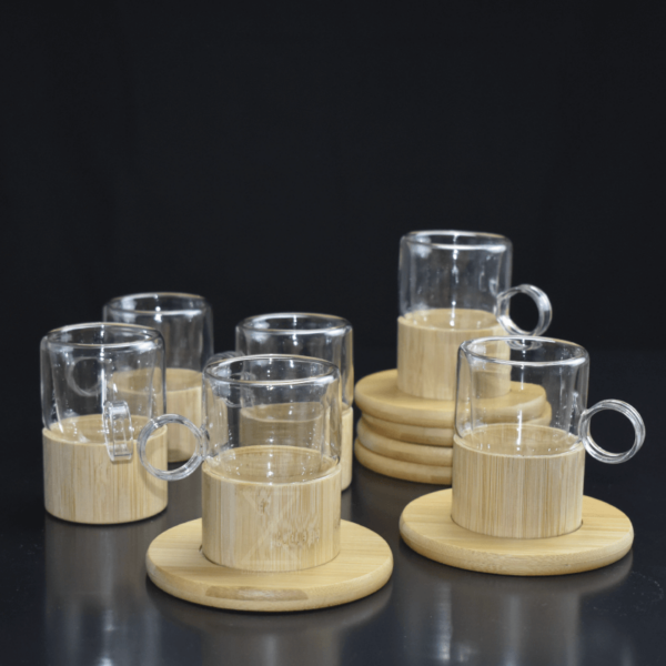 4pcs aesthetic coffee cup ice coffee cold cup Set Glass Cups with